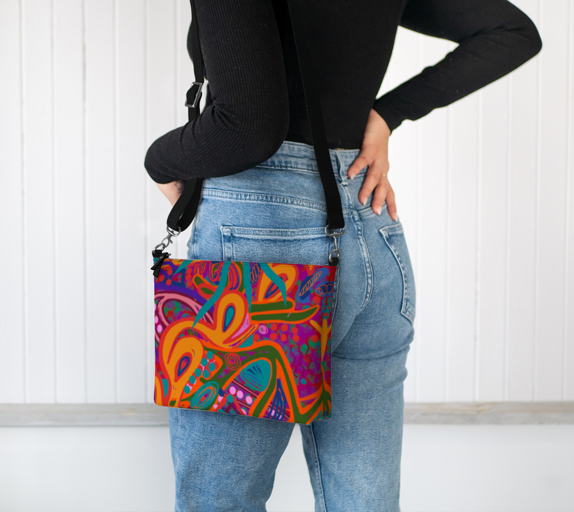Samantha Leather Crossbody Purse Vegan Leather Crossbody Purse