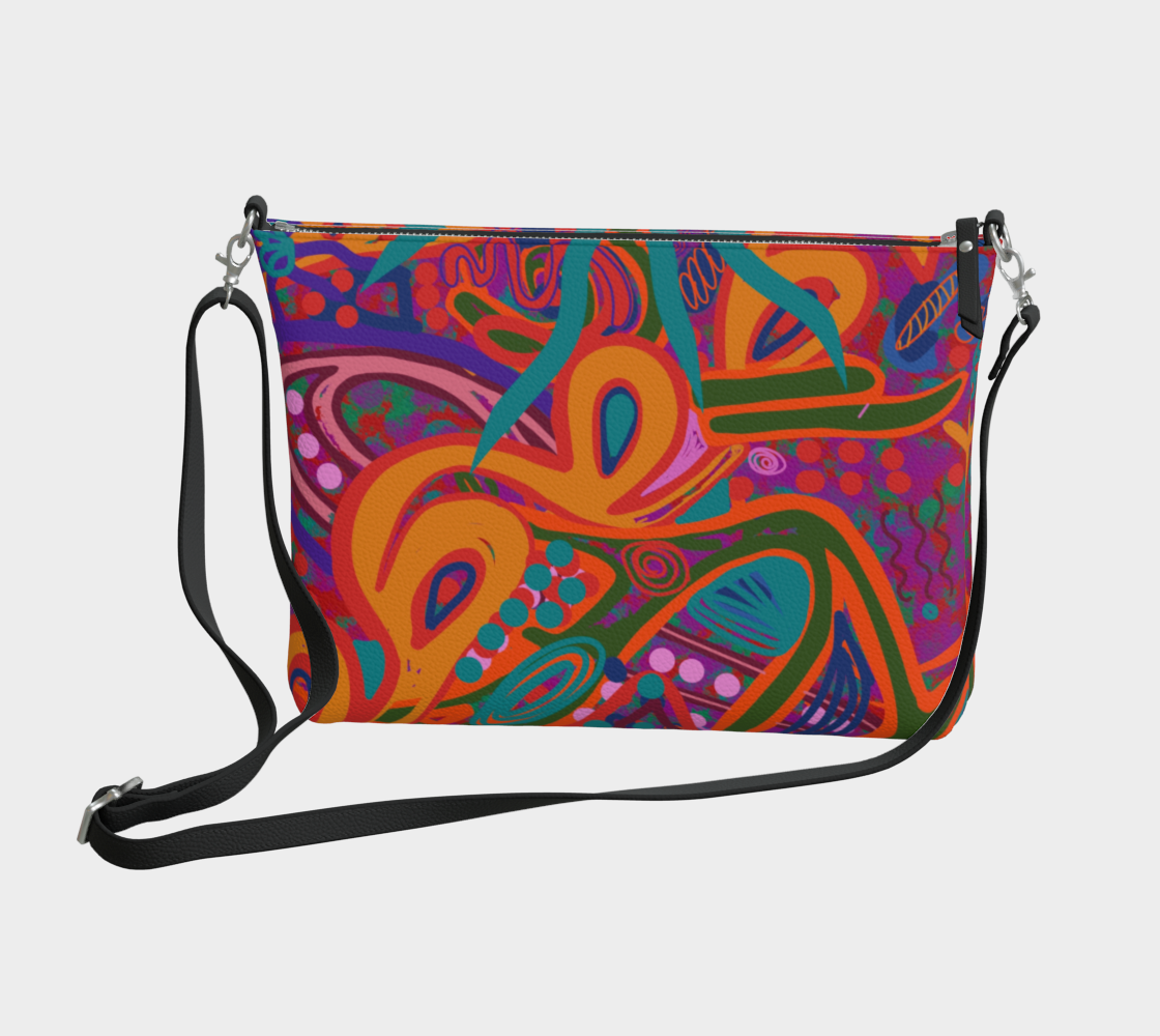 Samantha Leather Crossbody Purse Vegan Leather Crossbody Purse