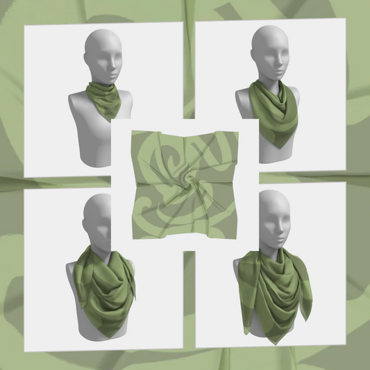 Custom Print Silk Scarf | Shawl | Hair Wrap | 100% Silk Charmeuse | Hand-sewn Square Scarf