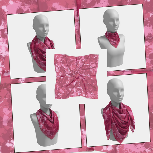 Custom Print Silk Scarf | Shawl | Hair Wrap | 100% Silk Charmeuse | Hand-sewn Square Scarf