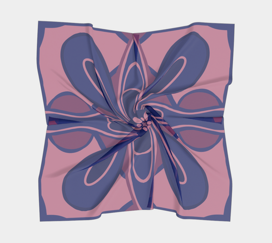 Custom Print Silk Scarf | Shawl | Hair Wrap | 100% Silk Charmeuse | Hand-sewn Square Scarf