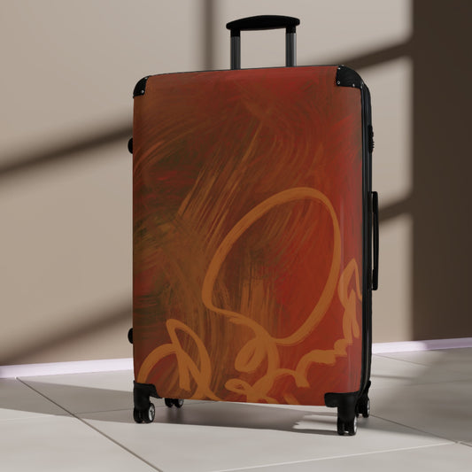 Artistic Travel Suitcase - Trendy Luggage Perfect for Adventurers Travelers or as a Unique Gift Vibrant Design Travel