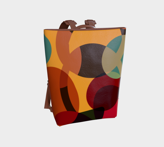Commuter Backpack | Ride the Train Hands Free | Never spill your coffee again Vegan Leather Backpack