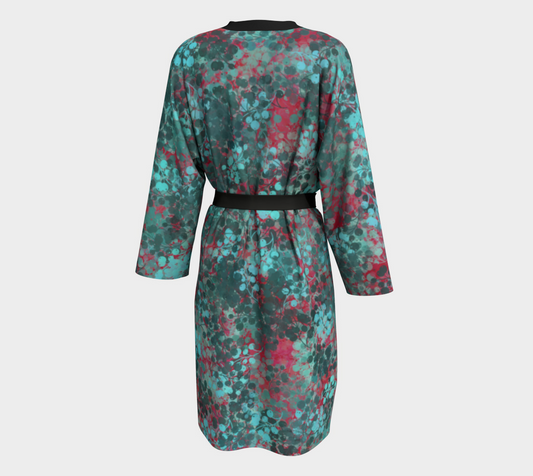 Peignoir | Sewn by Hand | Vibrant Print | Elegance for your Home | Denim and Stilettos for Date night or Brunch Peignoir
