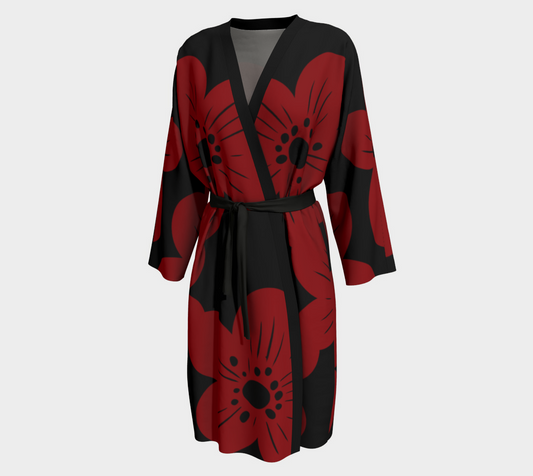 Peignoir | Sewn by Hand | Vibrant Print | Elegance for your Home | Denim and Stilettos for Date night or Brunch Peignoir