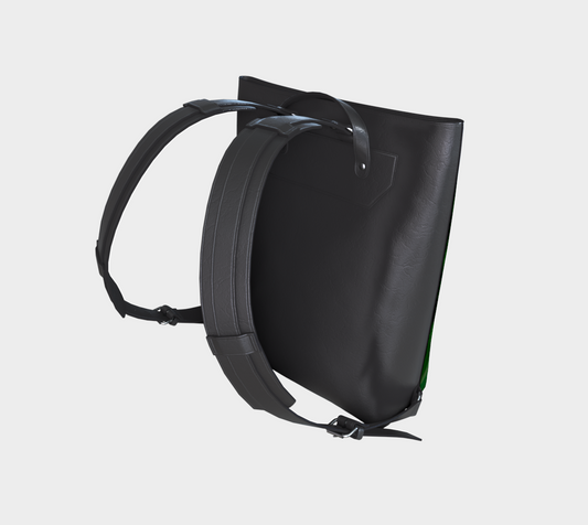 Commuter Backpack | Ride the Train Hands Free | Never spill your coffee again. Vegan Leather Backpack