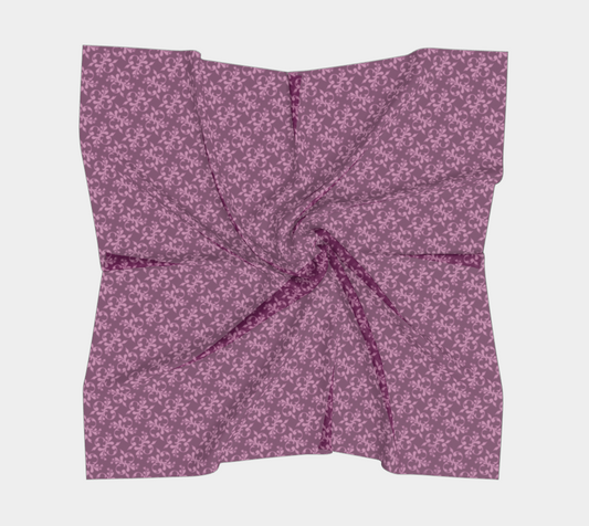 Square Scarf | Silk-like Fabric | Vivid Print | Hand-sewn Square Scarf