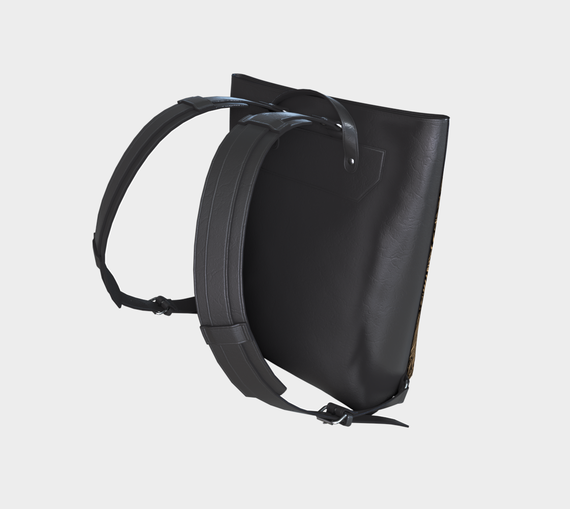 Commuter Backpack | Ride the Train Hands Free | Never spill your coffee again. Vegan Leather Backpack