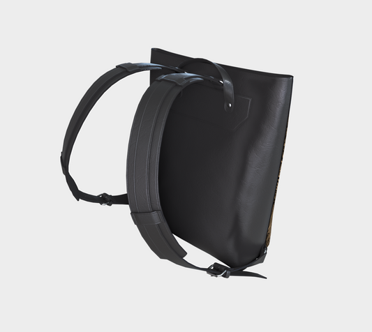 Commuter Backpack | Ride the Train Hands Free | Never spill your coffee again. Vegan Leather Backpack
