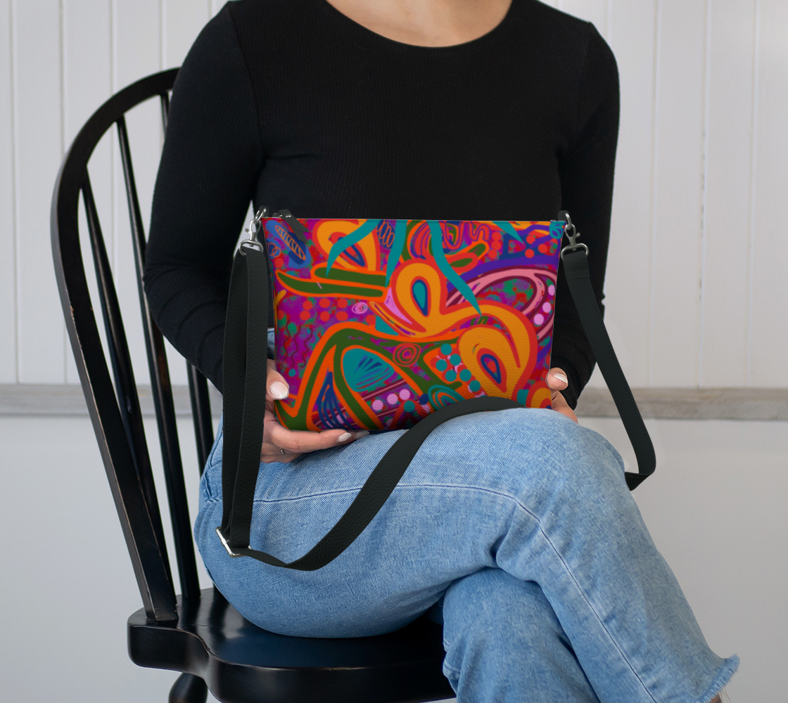 Samantha Leather Crossbody Purse Vegan Leather Crossbody Purse