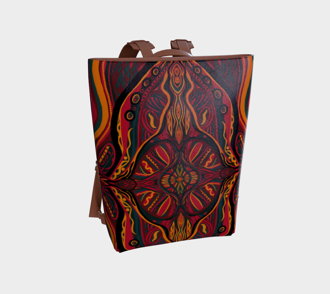 Commuter Backpack | Ride the Train Hands Free | Never spill your coffee again. Vegan Leather Backpack