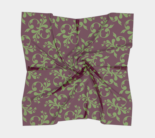 Custom Print Silk Scarf | Shawl | Hair Wrap | 100% Silk Charmeuse | Hand-sewn Square Scarf