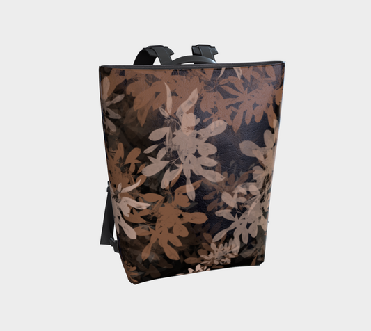 Commuter Backpack | Ride the Train Hands Free | Never spill your coffee again. Vegan Leather Backpack