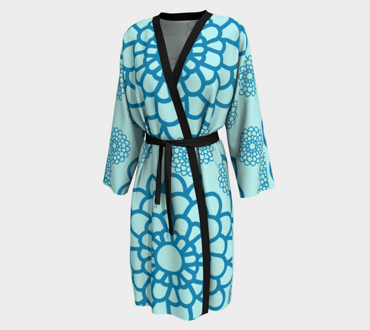 Peignoir | Sewn by Hand | Vibrant Print | Elegance for your Home | Denim and Stilettos for Date night or Brunch Peignoir
