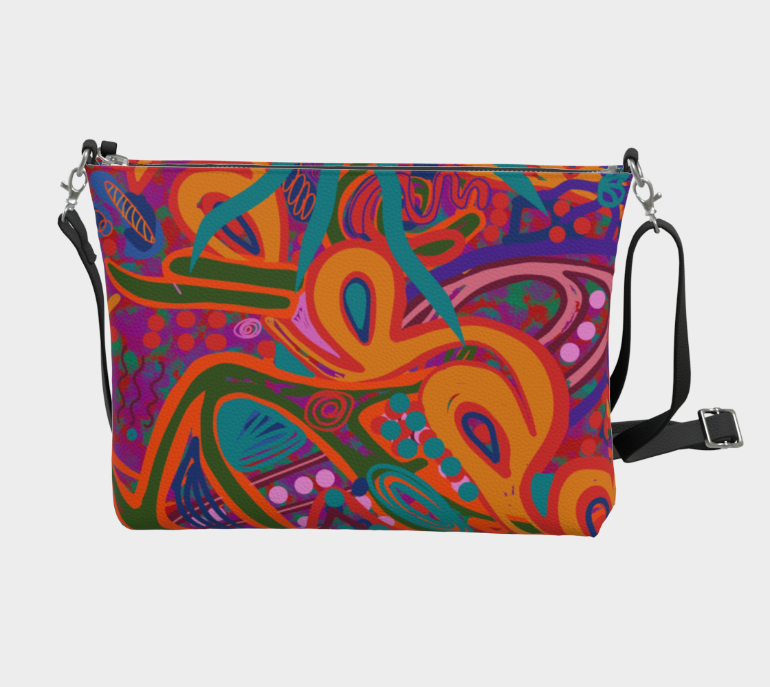 Samantha Leather Crossbody Purse Vegan Leather Crossbody Purse