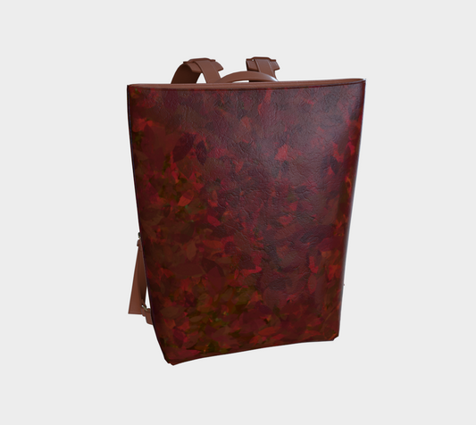 Commuter Backpack | Ride the Train Hands Free | Never spill your coffee again Vegan Leather Backpack