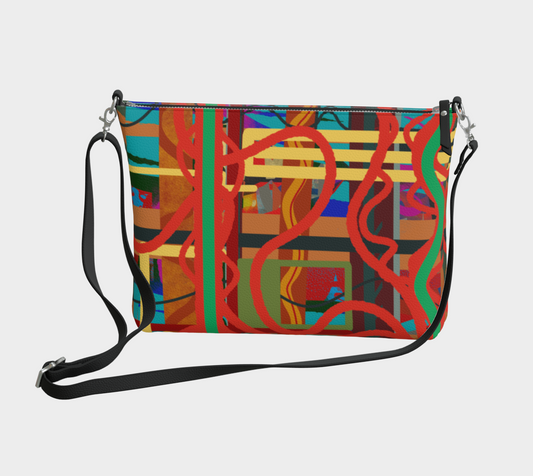 Caroline Leather Crossbody Purse Vegan Leather Crossbody Purse