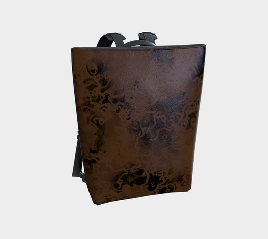 Commuter Backpack | Ride the Train Hands Free | Never spill your coffee again. Vegan Leather Backpack