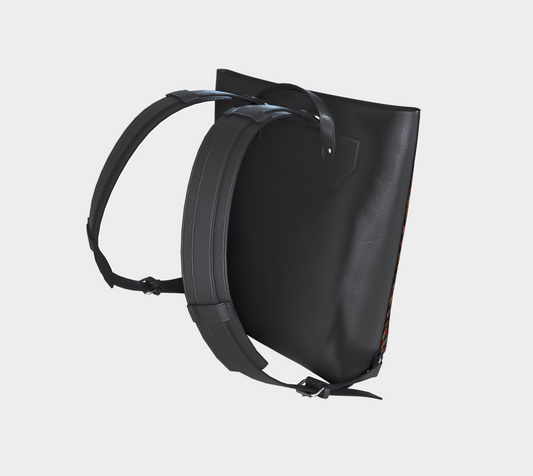 Commuter Backpack | Ride the Train Hands Free | Never spill your coffee again. Vegan Leather Backpack
