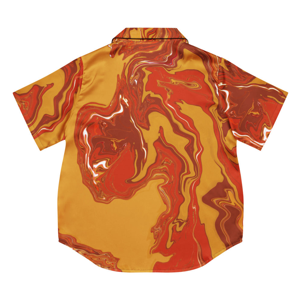 All-over print women’s short sleeve pajama top