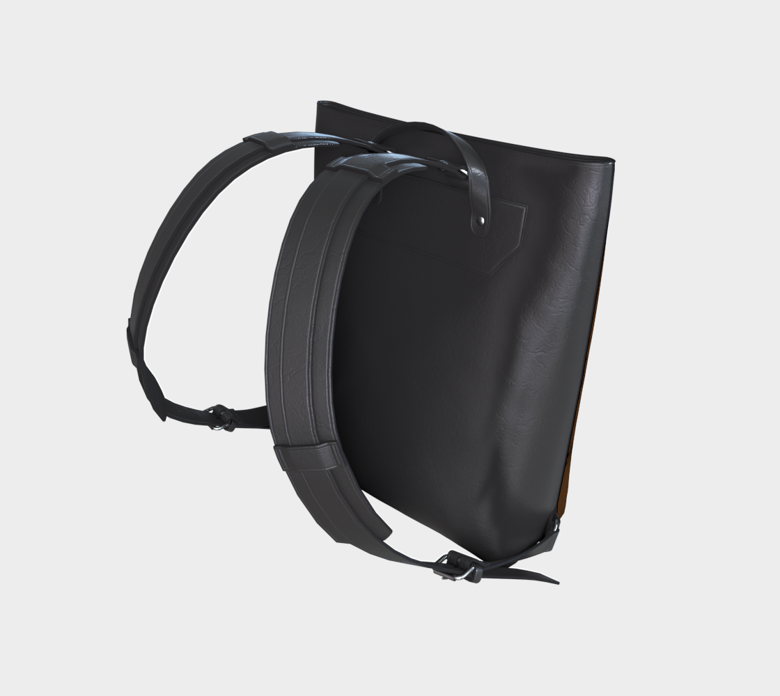 Commuter Backpack | Ride the Train Hands Free | Never spill your coffee again. Vegan Leather Backpack