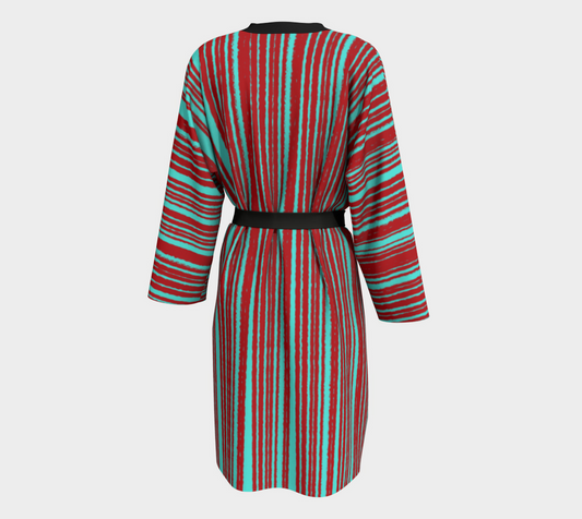 Peignoir | Sewn by Hand | Vibrant Print | Elegance for your Home | Denim and Stilettos for Date night or Brunch Peignoir