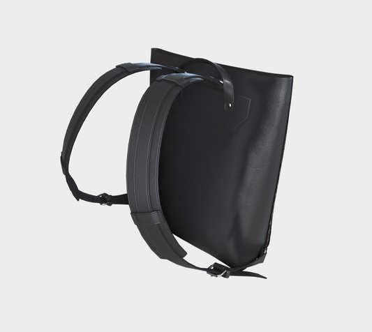 Commuter Backpack | Ride the Train Hands Free | Never spill your coffee again. Vegan Leather Backpack