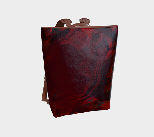 Commuter Backpack | Ride the Train Hands Free | Never spill your coffee again. Vegan Leather Backpack