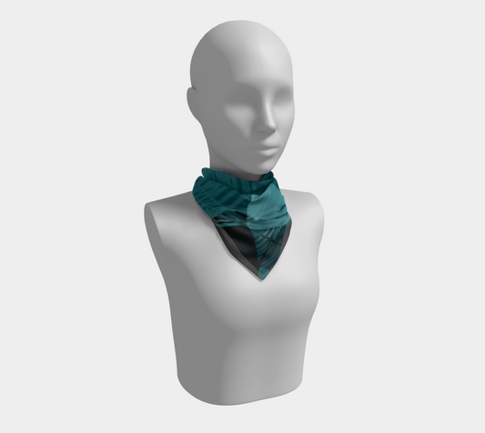 Square Scarf | Silk-like Fabric | Vivid Print | Hand-sewn Square Scarf