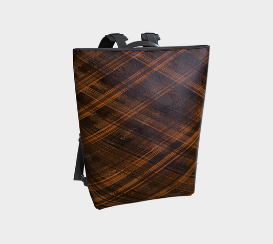 Commuter Backpack | Ride the Train Hands Free | Never spill your coffee again. Vegan Leather Backpack